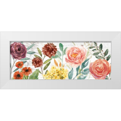 Flower Fest I Panel White Modern Wood Framed Art Print by Urban, Mary