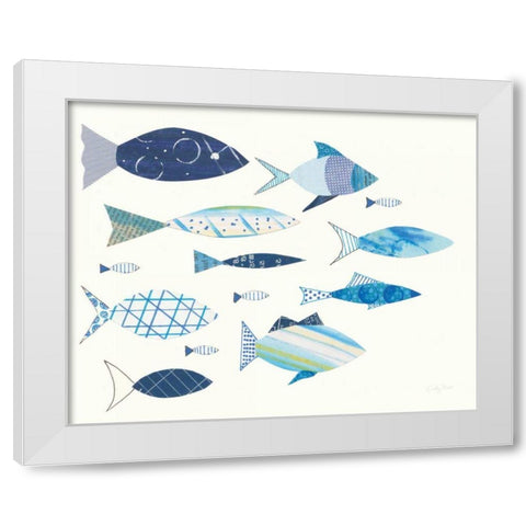 Go with the Flow V White Modern Wood Framed Art Print by Prahl, Courtney