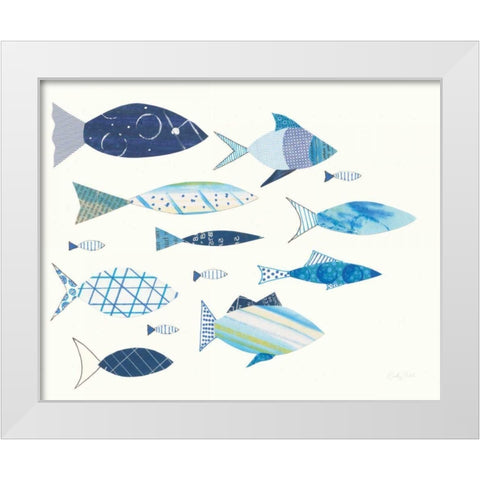 Go with the Flow V White Modern Wood Framed Art Print by Prahl, Courtney