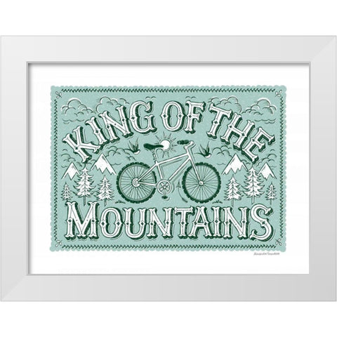 King of the Mountains White Modern Wood Framed Art Print by Snowdon, Alexandra