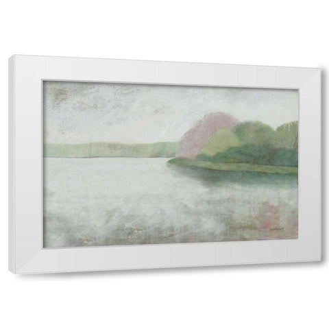 Nonquit Pond in May v2 White Modern Wood Framed Art Print by Lovell, Kathrine