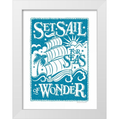 Set Sail White Modern Wood Framed Art Print by Snowdon, Alexandra