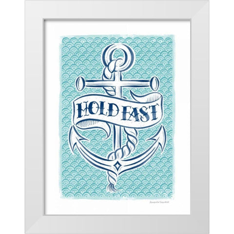 Hold Fast White Modern Wood Framed Art Print by Snowdon, Alexandra