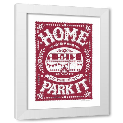 Home is Where You Park It White Modern Wood Framed Art Print by Snowdon, Alexandra
