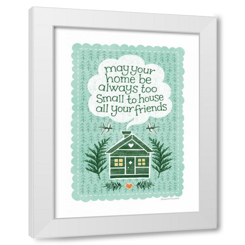 Friends at Home White Modern Wood Framed Art Print by Snowdon, Alexandra