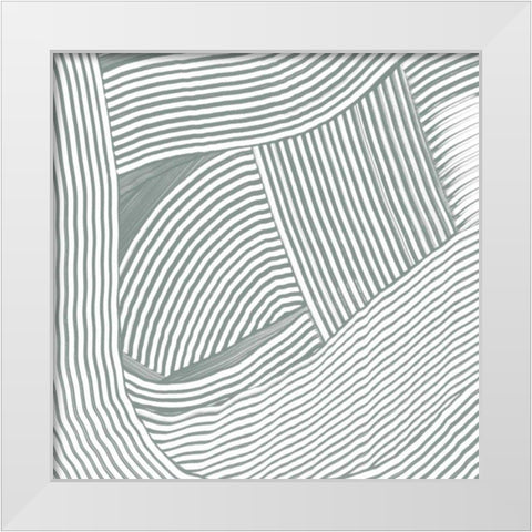 Weaving III White Modern Wood Framed Art Print by Schick, Mike