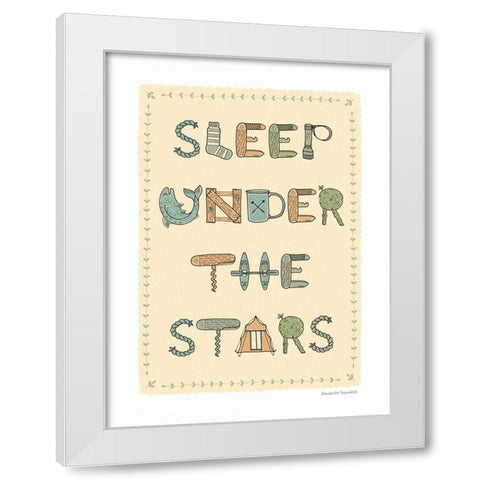 Sleep Under the Stars White Modern Wood Framed Art Print by Snowdon, Alexandra