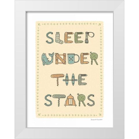Sleep Under the Stars White Modern Wood Framed Art Print by Snowdon, Alexandra