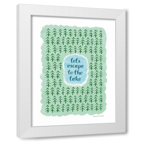 Escape to the Lake White Modern Wood Framed Art Print by Snowdon, Alexandra