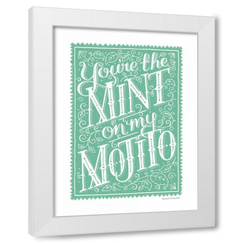 You are the Mint White Modern Wood Framed Art Print by Snowdon, Alexandra