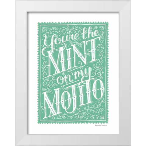 You are the Mint White Modern Wood Framed Art Print by Snowdon, Alexandra