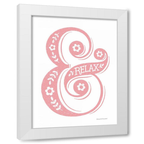 Relax White Modern Wood Framed Art Print by Snowdon, Alexandra