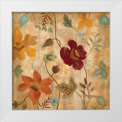Antique Embroidery I White Modern Wood Framed Art Print by Vassileva, Silvia