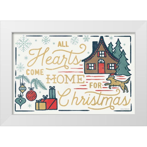 Christmas Adventures I White Modern Wood Framed Art Print by Marshall, Laura