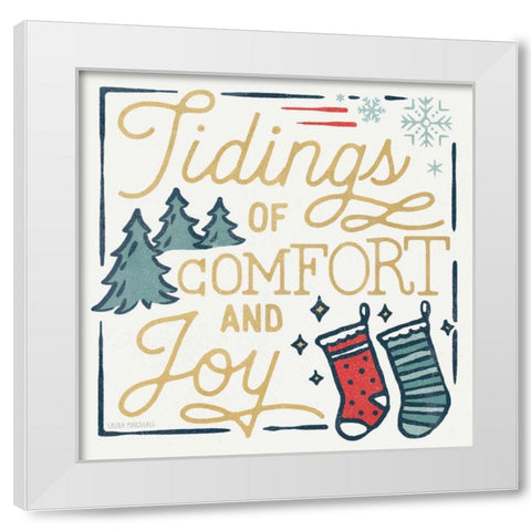 Christmas Adventures III White Modern Wood Framed Art Print by Marshall, Laura