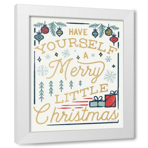 Christmas Adventures IV White Modern Wood Framed Art Print by Marshall, Laura