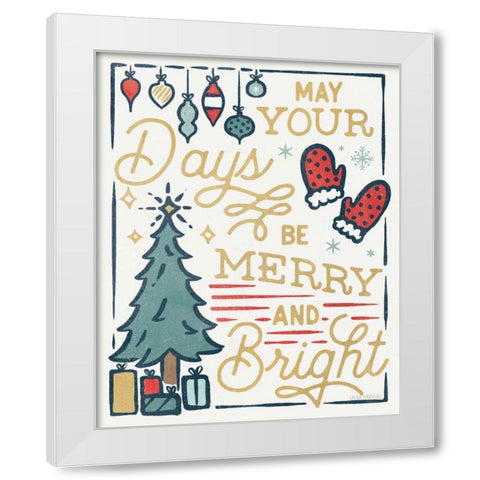 Christmas Adventures VI White Modern Wood Framed Art Print by Marshall, Laura