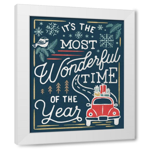 Christmas Adventures V Dark White Modern Wood Framed Art Print by Marshall, Laura