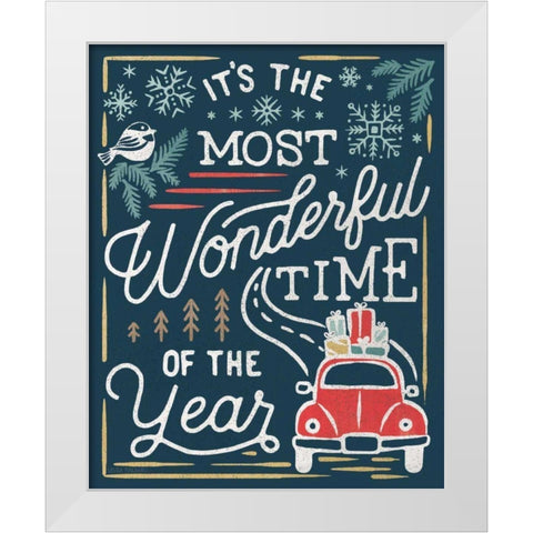 Christmas Adventures V Dark White Modern Wood Framed Art Print by Marshall, Laura