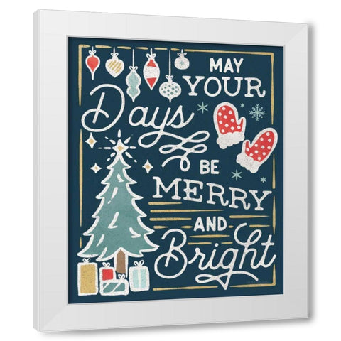 Christmas Adventures VI Dark White Modern Wood Framed Art Print by Marshall, Laura