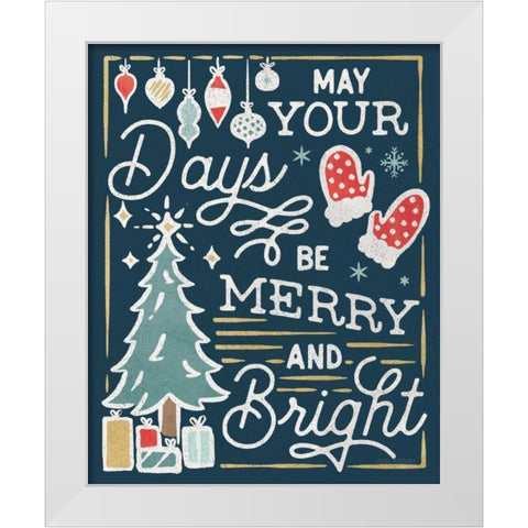 Christmas Adventures VI Dark White Modern Wood Framed Art Print by Marshall, Laura