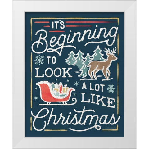 Christmas Adventures VII Dark White Modern Wood Framed Art Print by Marshall, Laura