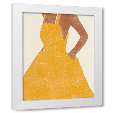 All Dressed Up II White Modern Wood Framed Art Print by Hershey, Moira