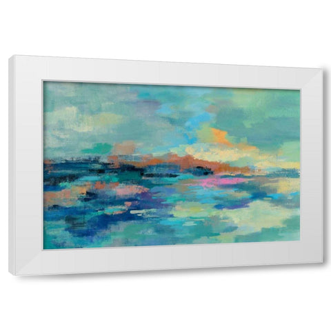 Summer Seaside White Modern Wood Framed Art Print by Vassileva, Silvia