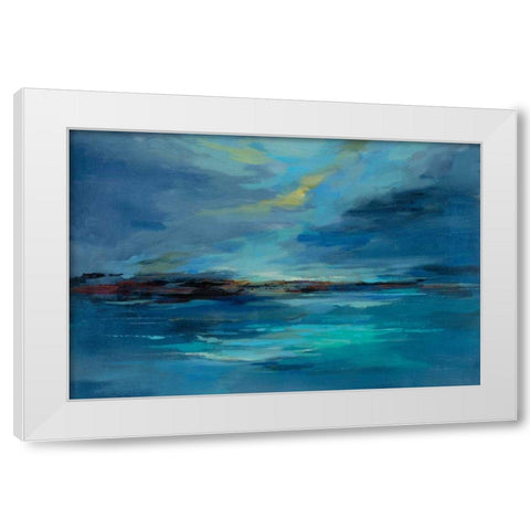 Early Morning Sea White Modern Wood Framed Art Print by Vassileva, Silvia