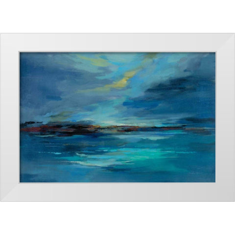 Early Morning Sea White Modern Wood Framed Art Print by Vassileva, Silvia