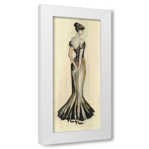 Evening Gown I White Modern Wood Framed Art Print by Vassileva, Silvia