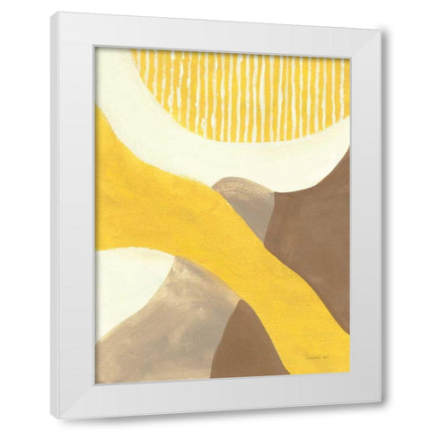 Retro Abstract VI White Modern Wood Framed Art Print by Nai, Danhui