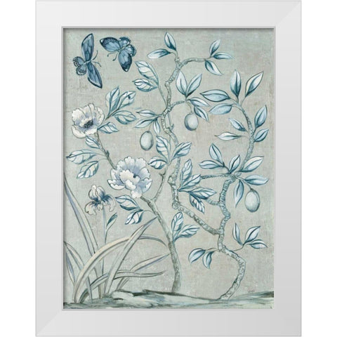 Shimmering Garden I White Modern Wood Framed Art Print by Purinton, Julia