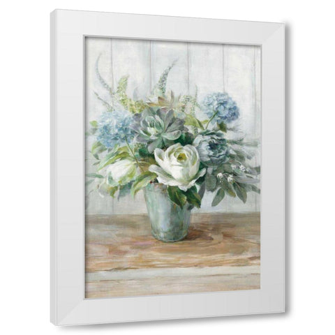 Natural Elegance Bleached Crop White Modern Wood Framed Art Print by Nai, Danhui