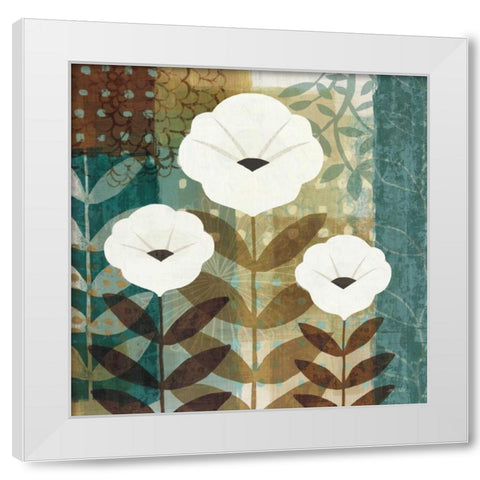 Floral Dream I WAG White Modern Wood Framed Art Print by Mullan, Michael