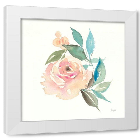 Watercolor Blossom II White Modern Wood Framed Art Print by Rice, Kristy