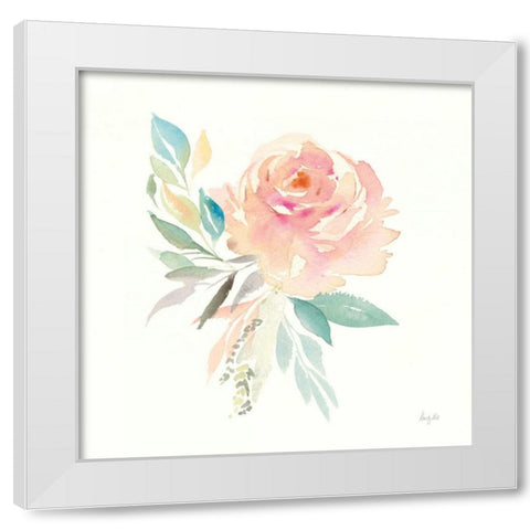 Watercolor Blossom III White Modern Wood Framed Art Print by Rice, Kristy
