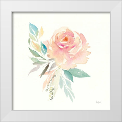 Watercolor Blossom III White Modern Wood Framed Art Print by Rice, Kristy
