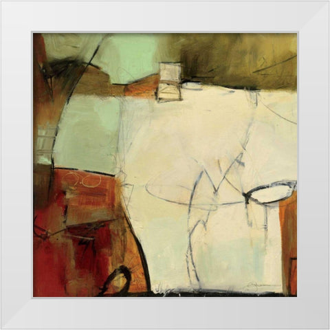 Study No. 126 White Modern Wood Framed Art Print by Anderson, CJ