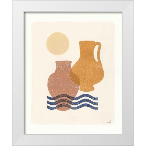 Oasis I White Modern Wood Framed Art Print by Hershey, Moira