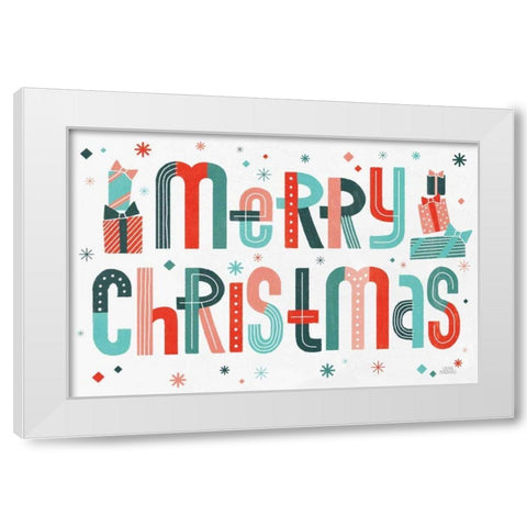Retro Holiday I White Modern Wood Framed Art Print by Marshall, Laura