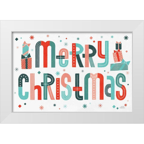 Retro Holiday I White Modern Wood Framed Art Print by Marshall, Laura