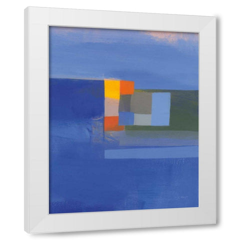 Evening Light White Modern Wood Framed Art Print by Maye, Jo