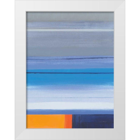 Sight Lines White Modern Wood Framed Art Print by Maye, Jo
