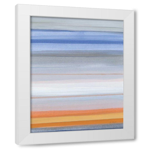 Horizons White Modern Wood Framed Art Print by Maye, Jo