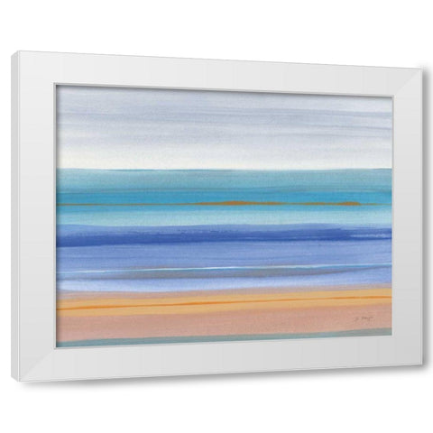 Warmth White Modern Wood Framed Art Print by Maye, Jo