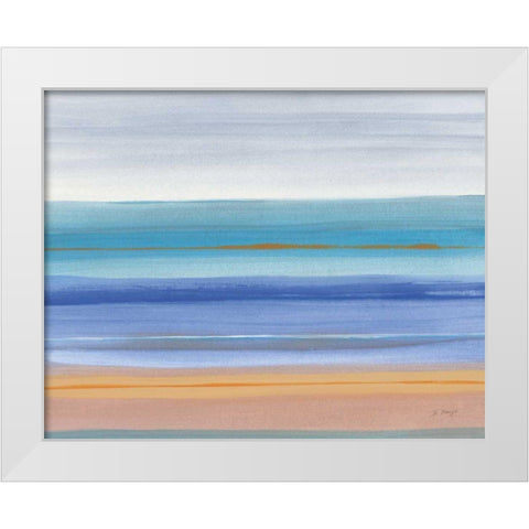 Warmth White Modern Wood Framed Art Print by Maye, Jo