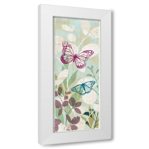 Fluttering Panel I White Modern Wood Framed Art Print by Wild Apple Portfolio