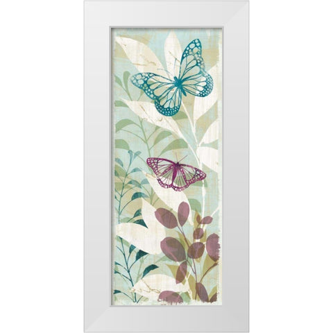Fluttering Panel II White Modern Wood Framed Art Print by Wild Apple Portfolio