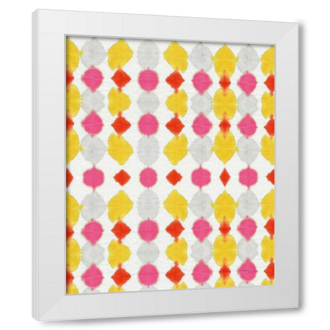 Watermark Yellow Pink I White Modern Wood Framed Art Print by Green, Nancy